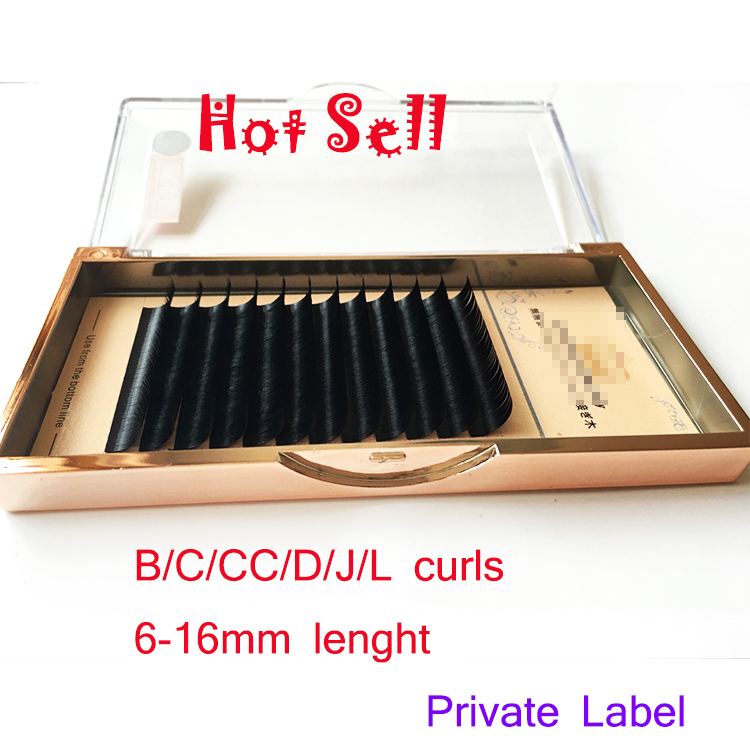 Best seller low price volume Korean silk mink eyelash extensions ES26